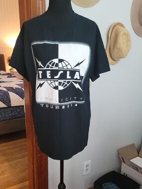 Tesla Black and White Simplicity Tour Graphic Tee